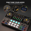 Maonocaster Sound Card Set With XLR Microphone Audio Interface Podcasting for Youtube DJ Live Streaming Phone Computer PC AME2A