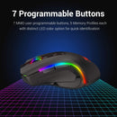 Redragon M602KS Wireless Gaming Mouse RGB Backlit MMO 7 Programmable Buttons Mouse Macro Recording For Laptop PC Gamer