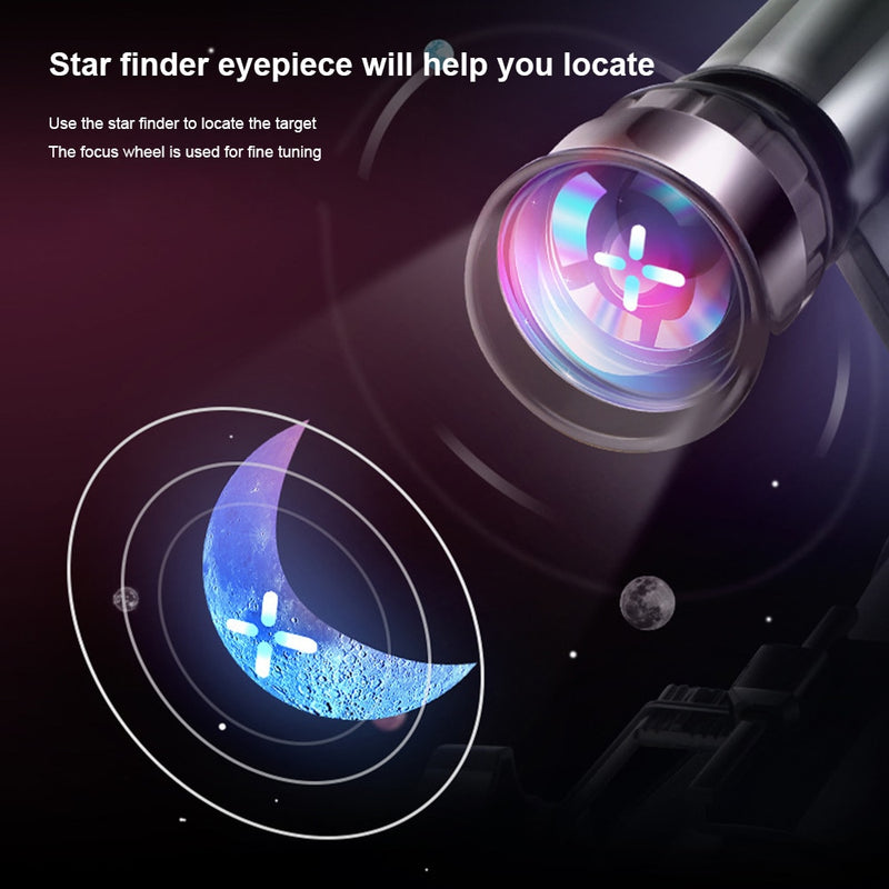 Telescópio refrator astronômico profissional hd