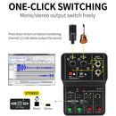 Q12 Audio Interface USB Sound Card Drive-free Portable Mini 2way Electric Guitar Recording Professional Mixer For Studio Singing