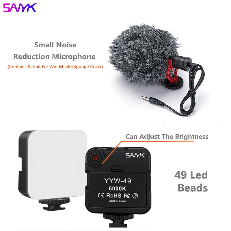 SANYK Vlogging Set Combo de polia para fotografia de quatro rodas