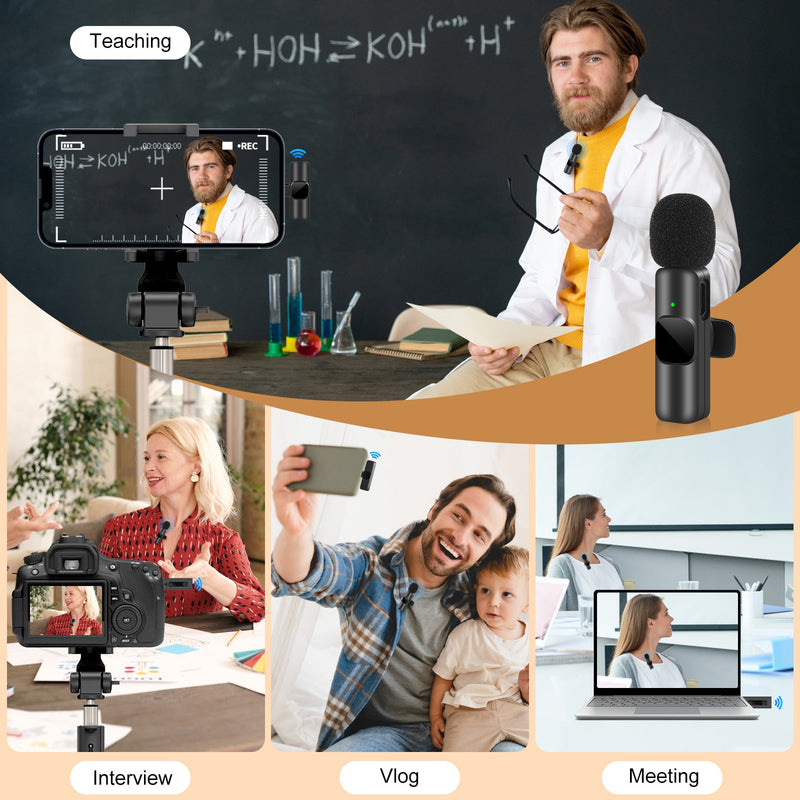 Microfone de lapela sem fio