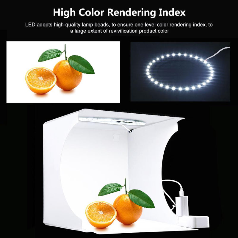 PULUZ 30cm/20cm LED Ring Light box Lightbox Photo Studio Box Photography Light Studio Shooting Tent Box Kit &amp; 6 Color Backdrops