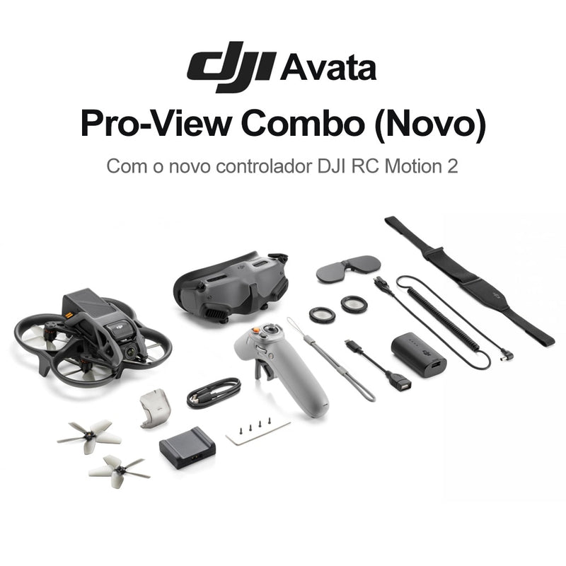 DJI AVATA Pro View Combo FPV Drone Quadcopter com Goggles V2 Motion Controller 4K/60fps 155° FOV Videos 10km 1080P Transmission