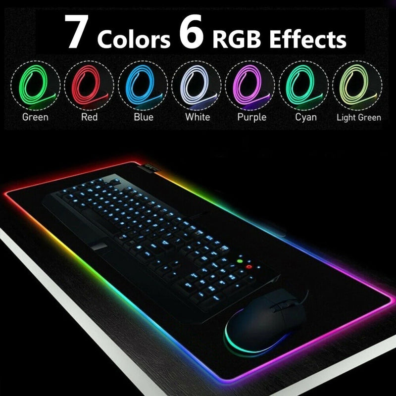 ALFA Mouse Pad Gamer Iluminado Rgb Led