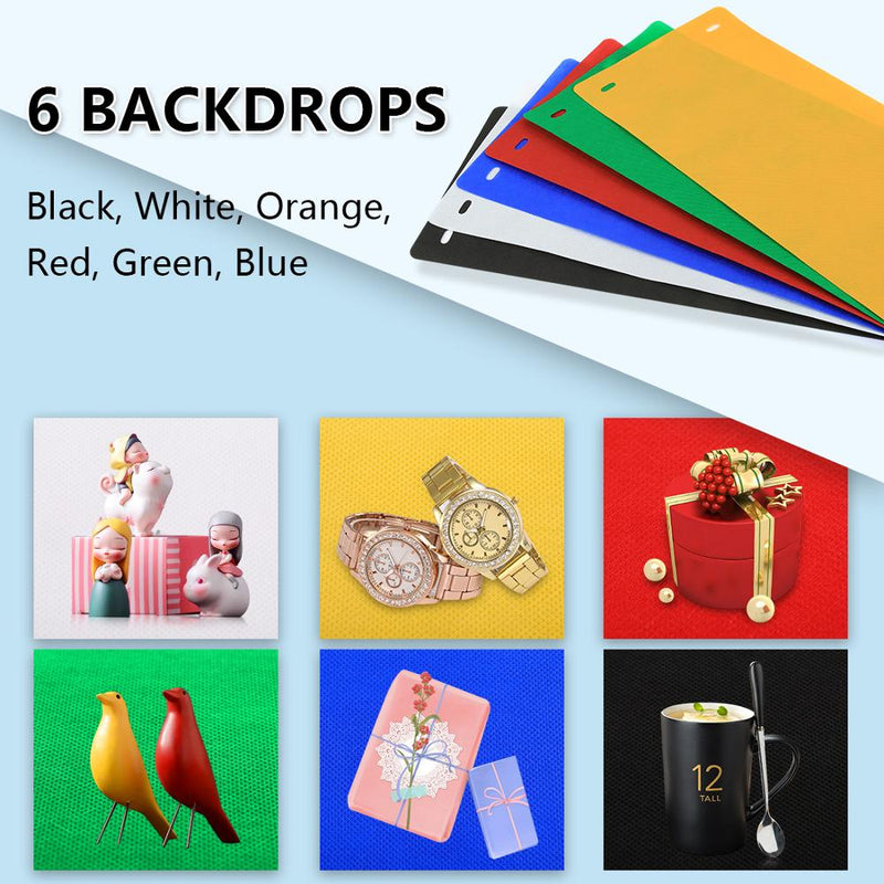 PULUZ 30cm/20cm LED Ring Light box Lightbox Photo Studio Box Photography Light Studio Shooting Tent Box Kit &amp; 6 Color Backdrops