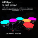 FTOYIN Hexagonal LED Quantum Lamp USB Remote APP Touch Sensor Night Light 3-10pcs Sound Control Creative Decoration Wall Lamp