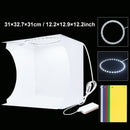PULUZ 30cm/20cm LED Ring Light box Lightbox Photo Studio Box Photography Light Studio Shooting Tent Box Kit &amp; 6 Color Backdrops