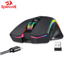 Redragon M602KS Wireless Gaming Mouse RGB Backlit MMO 7 Programmable Buttons Mouse Macro Recording For Laptop PC Gamer